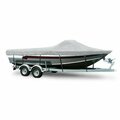 Eevelle Boat Cover ALUMINUM FISHING High Windshield Inboard Fits 15ft 6in L up to 88in W Silver SCAFH1588-SLR